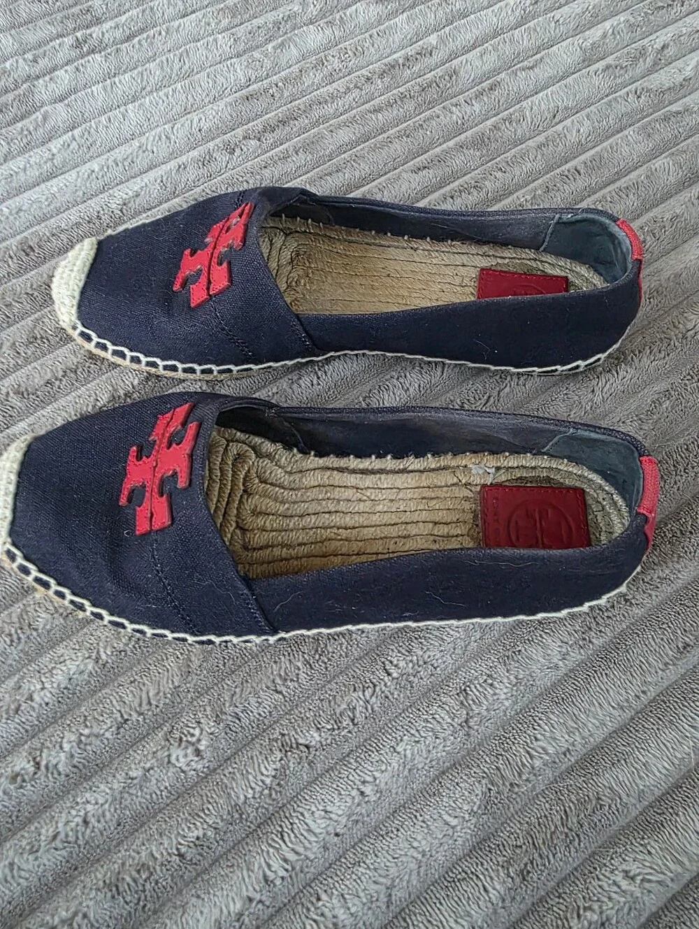 Tory Burch Weston Navy Espadrille Flats 8